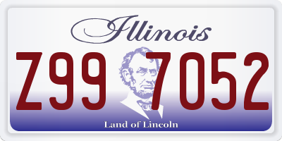 IL license plate Z997052