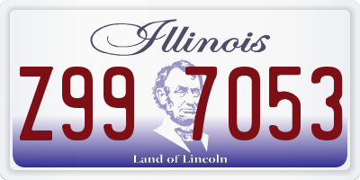 IL license plate Z997053