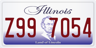 IL license plate Z997054