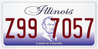 IL license plate Z997057