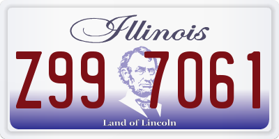 IL license plate Z997061