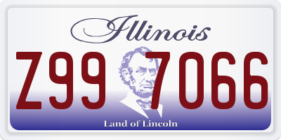 IL license plate Z997066