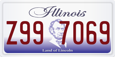 IL license plate Z997069