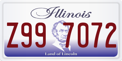 IL license plate Z997072