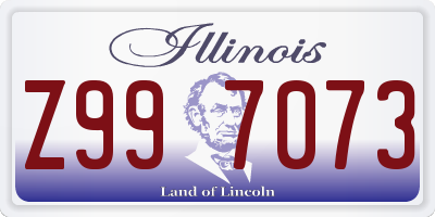 IL license plate Z997073