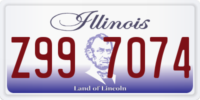 IL license plate Z997074