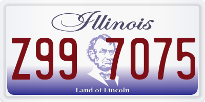 IL license plate Z997075