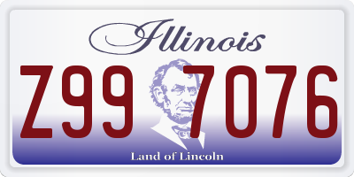 IL license plate Z997076