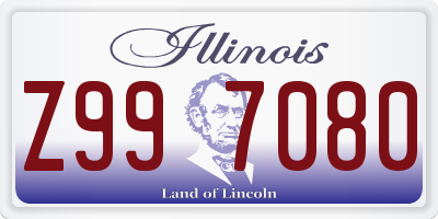 IL license plate Z997080