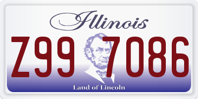 IL license plate Z997086