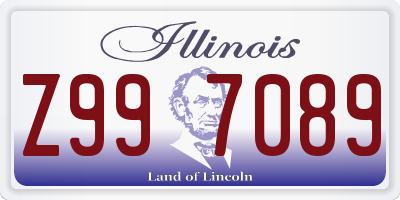 IL license plate Z997089