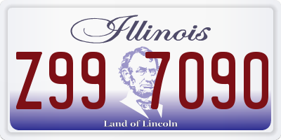 IL license plate Z997090