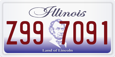 IL license plate Z997091