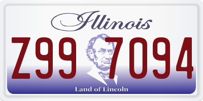 IL license plate Z997094