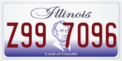 IL license plate Z997096