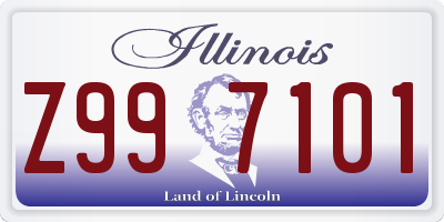 IL license plate Z997101