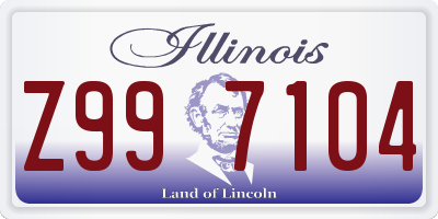 IL license plate Z997104