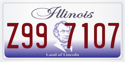 IL license plate Z997107