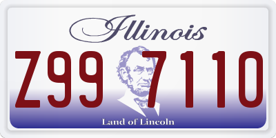 IL license plate Z997110