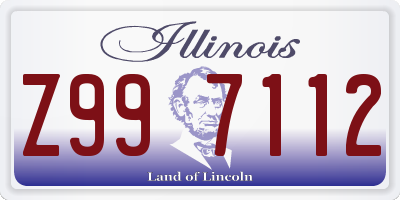 IL license plate Z997112