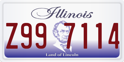 IL license plate Z997114