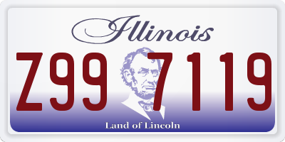 IL license plate Z997119