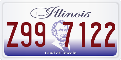 IL license plate Z997122