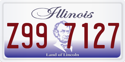 IL license plate Z997127