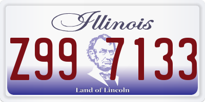 IL license plate Z997133