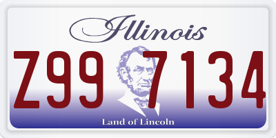 IL license plate Z997134