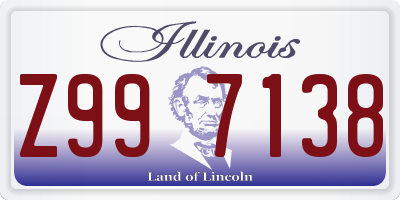 IL license plate Z997138