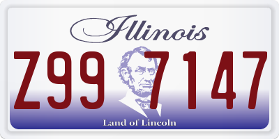 IL license plate Z997147