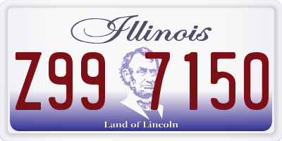 IL license plate Z997150