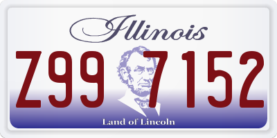 IL license plate Z997152