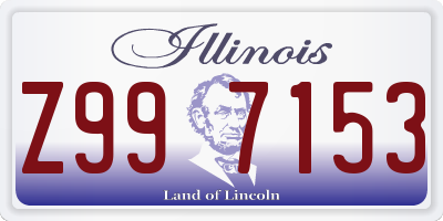 IL license plate Z997153