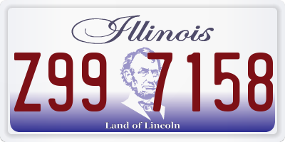 IL license plate Z997158