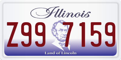 IL license plate Z997159