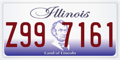 IL license plate Z997161