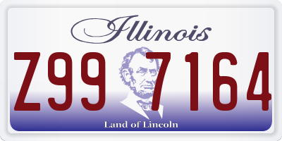 IL license plate Z997164