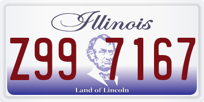 IL license plate Z997167