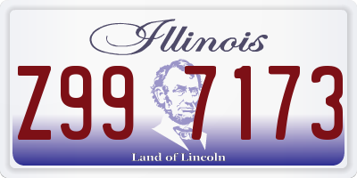 IL license plate Z997173