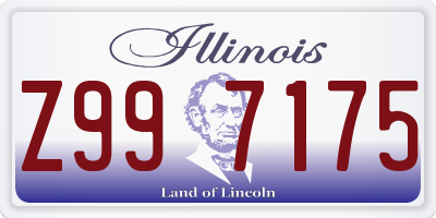 IL license plate Z997175