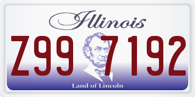 IL license plate Z997192