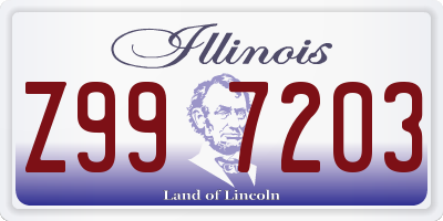 IL license plate Z997203