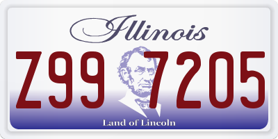 IL license plate Z997205