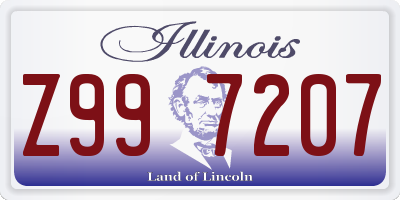 IL license plate Z997207