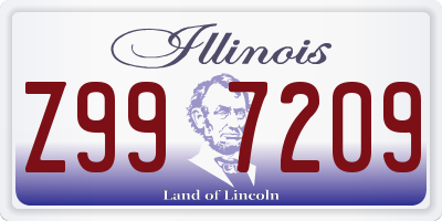 IL license plate Z997209