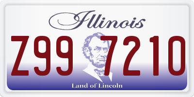 IL license plate Z997210