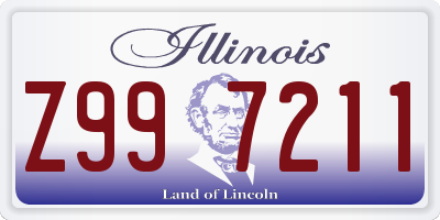 IL license plate Z997211