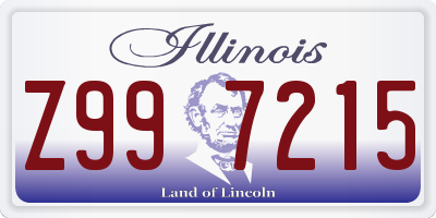 IL license plate Z997215
